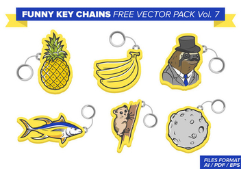 Funny Key Chains Free Vector Pack Vol. 7 - Free vector #382101