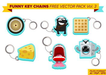 Funny Key Chains Free Vector Pack Vol. 3 - бесплатный vector #382121