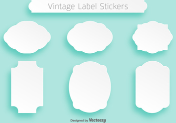 Simple Vector White Flat Cartouches For Badges - бесплатный vector #382231