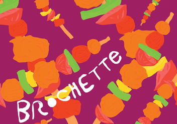 Free Colorful Brochette Food Vector - vector gratuit #382921 