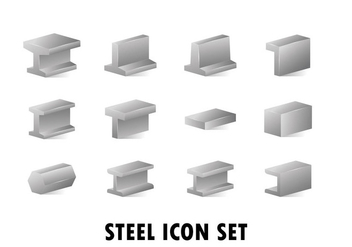 Metallurgy Products Vector Realistic Icons - Free vector #383091