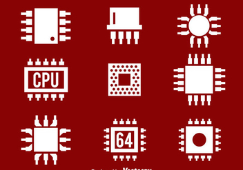 Cpu White Icons - Free vector #383671