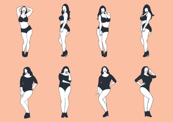Free Plus Size Woman Vector - Free vector #384071