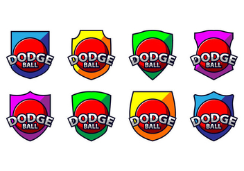 Free Dodge Ball Logo Vector - vector gratuit #384461 