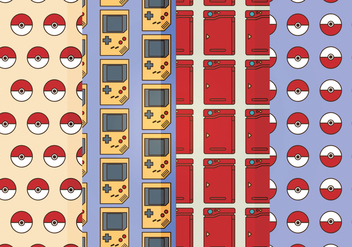 Vector Pokemon Badges Patterns - Kostenloses vector #384731