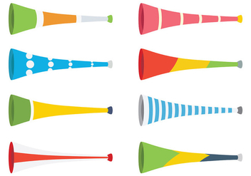 Free Vuvuzela Icons Vector - vector gratuit #385311 