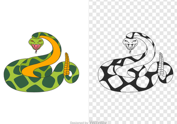 Free Rattlesnake Vector Illustration - Free vector #385541