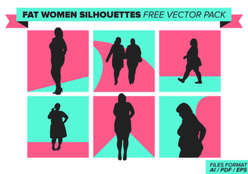 Fat Women Silhouettes Free Vector Pack - Free vector #385611