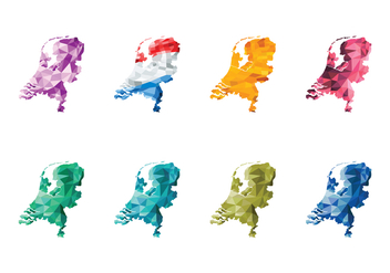 Free Abstract Netherlands Map Vector - Kostenloses vector #385691