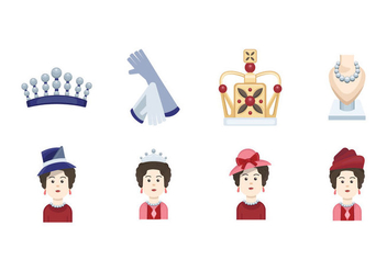 Queen Elizabeth icon - бесплатный vector #385771