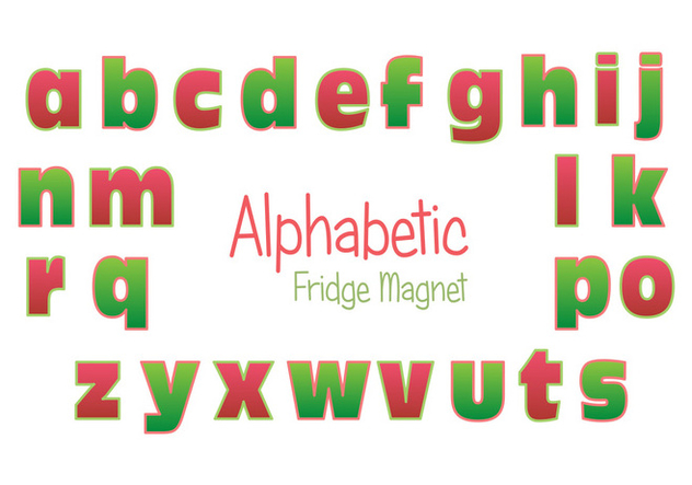 Fridge Magnet Alphabet Vector Set - бесплатный vector #385981