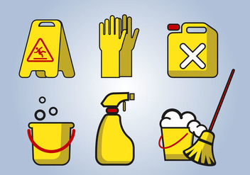 Cleaning Service Tools Vector - Free vector #386171