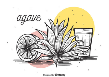 Agave Vector Background - vector gratuit #386191 