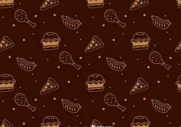 Hand Drawn Fast Food Pattern - Free vector #386711