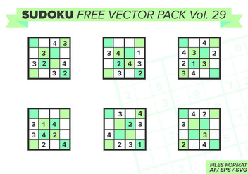 Sudoku Free Vector Pack Vol. 29 - vector gratuit #387441 