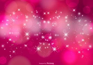 Pink Stardust Bokeh and Stars Background - vector gratuit #387621 