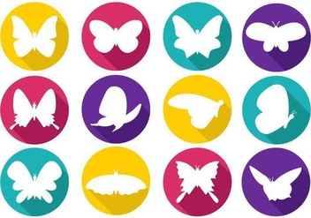 Free Colorfull Papillon Icons Vector - Kostenloses vector #387771