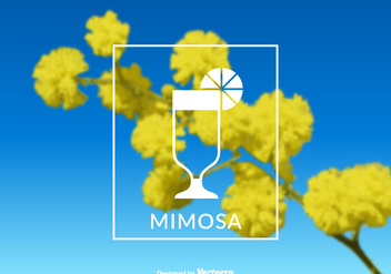 Free Vector Mimosa Label - Kostenloses vector #387791