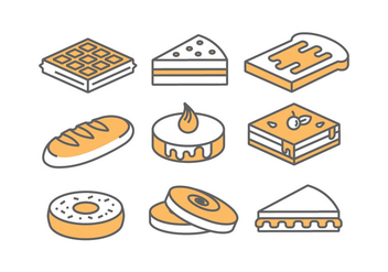 Bakery / Cake Icons - бесплатный vector #388761