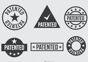Patent Dark Grey Icons Set - vector gratuit #389201 