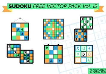 Sudoku Free Vector Pack Vol. 12 - vector gratuit #389211 