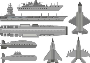 Free Military Aircraft Carrier Vector - Free vector #389291