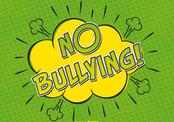 Comic Style No Bullying Allowed Illustration - Kostenloses vector #389601