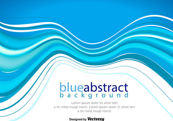 Vector Abstract Blue Wave Background - vector gratuit #389621 