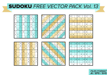 Sudoku Free Vector Pack Vol. 13 - vector gratuit #390801 