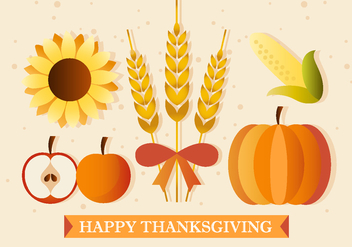 Thanksgiving Plants and Produce - vector gratuit #391271 
