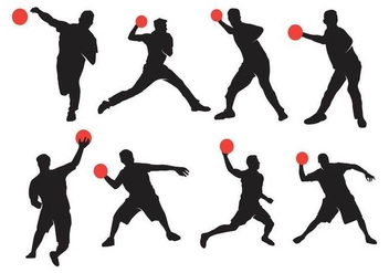 Active Dodgeball Silhouette - Free vector #391721