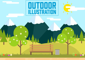 Free Landscape Vector Illustration - бесплатный vector #392041