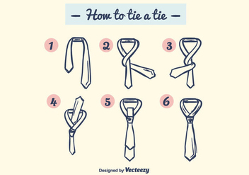 How To Tie A Tie Vector - Free vector #392101