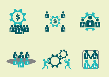 Team Work Icons Vector - Free vector #392321