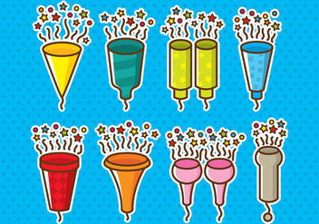 Party Popper Icons - Free vector #393171