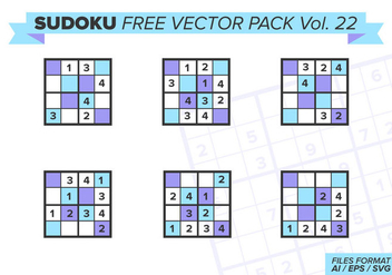 Sudoku Free Vector Pack Vol. 22 - бесплатный vector #394431