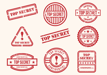 Free Top Secret Stamps Vector - бесплатный vector #394721