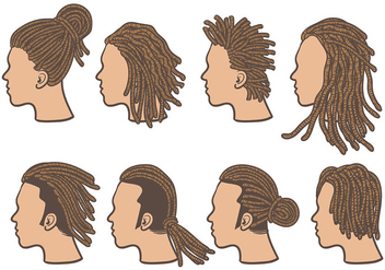 Free Dreads Icons Vector - vector gratuit #394851 