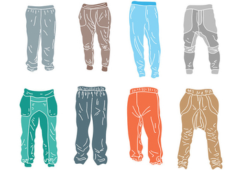 Free Sweatpants Icons Vector - Free vector #394861