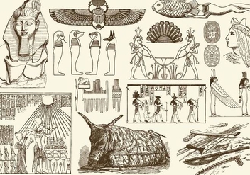 Sepia Egypt Art - бесплатный vector #395191