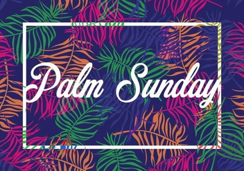 Bright Branches Palm Sunday Background - бесплатный vector #395231