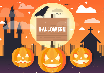 Free Halloween Jackolantern Vector Background - Kostenloses vector #395771