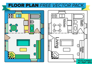 Floorplan Free Vector Pack - Kostenloses vector #395861