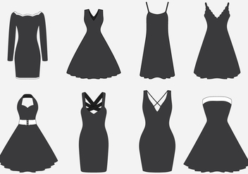 Black Dresses Set - vector gratuit #395961 