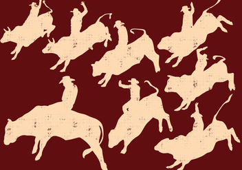 Rodeo Silhouette - Free vector #396051