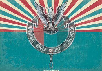 Vintage Eagle Scout Illustration - бесплатный vector #396121