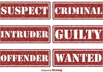 Criminal and Justice Vector Stamps - vector gratuit #396391 
