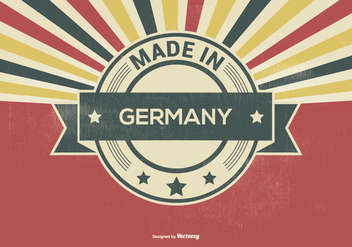 Retro Style Made in Germany Illustration - Free vector #396961