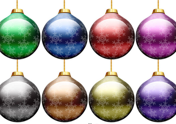 Vector Set Of Christmas Spheres - Kostenloses vector #397351
