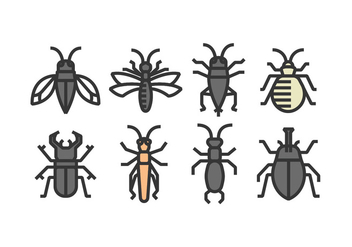 Insect Icon Vectors - бесплатный vector #398441